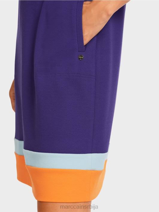 хаљина са порубом блокираним у боји Marc Cain D688140 краљевски пурпур одећу