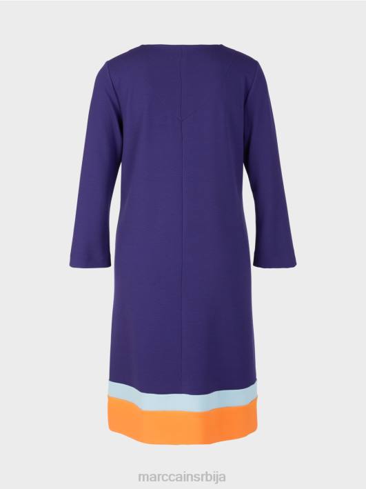 хаљина са порубом блокираним у боји Marc Cain D688140 краљевски пурпур одећу