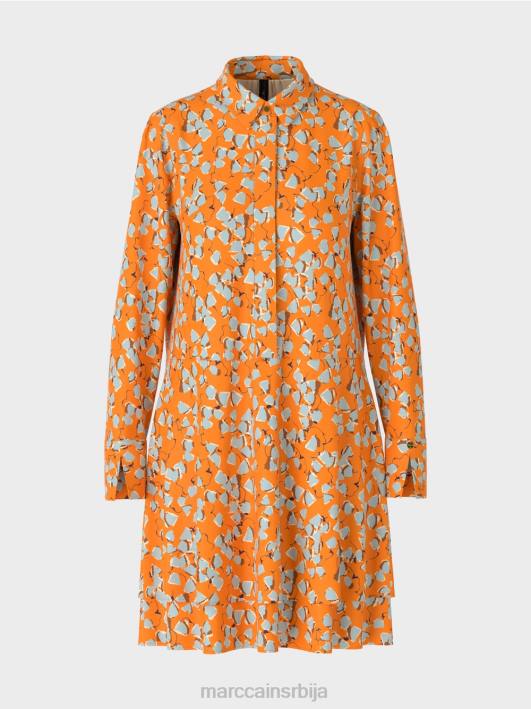 кошуља хаљина са воланима Marc Cain D688141 јасно наранџаста одећу