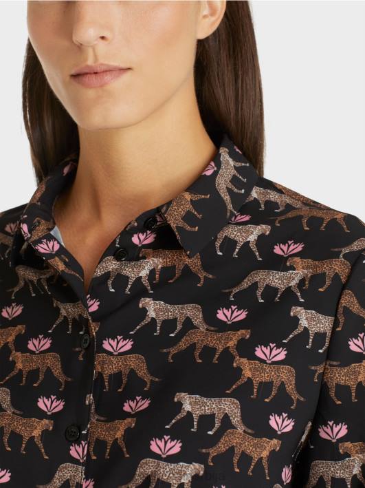 хаљина са леопардима Marc Cain D688142 црн одећу