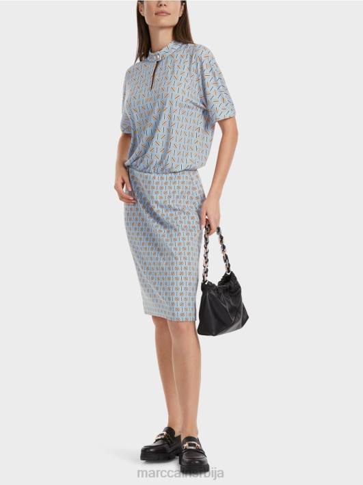 хаљина од мешавине материјала Marc Cain D68819 тамно летње небо одећу