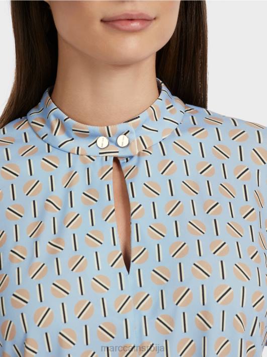 хаљина од мешавине материјала Marc Cain D68819 тамно летње небо одећу