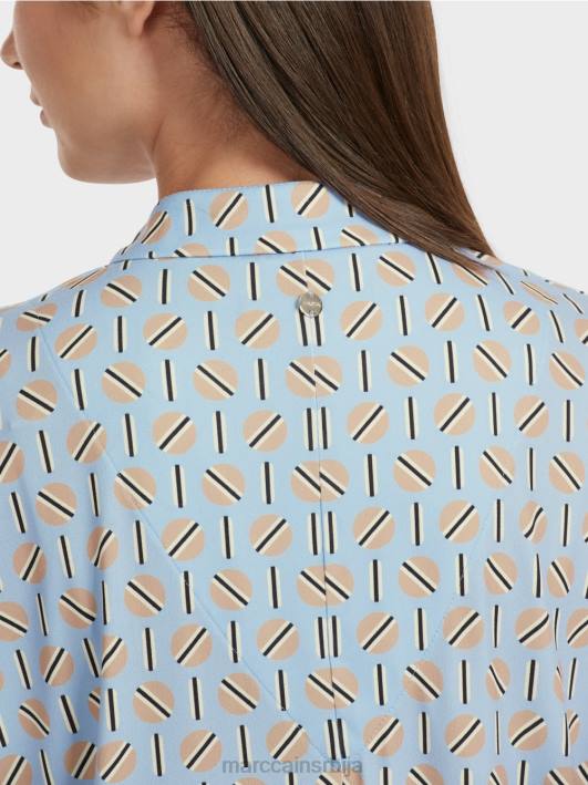 хаљина од мешавине материјала Marc Cain D68819 тамно летње небо одећу