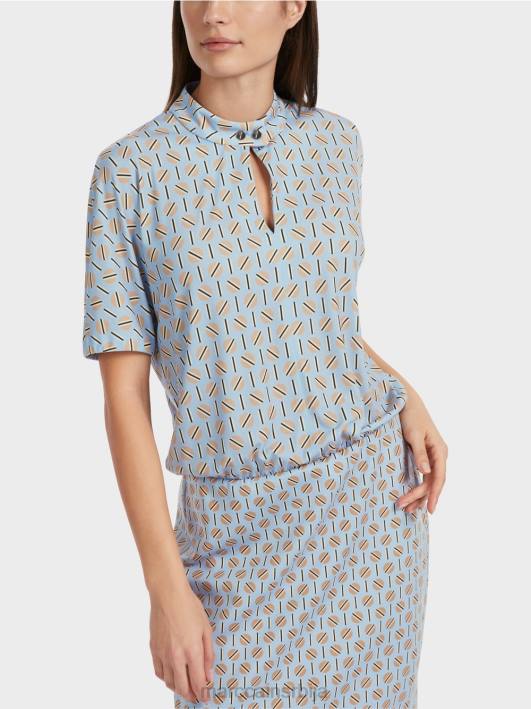 хаљина од мешавине материјала Marc Cain D68819 тамно летње небо одећу