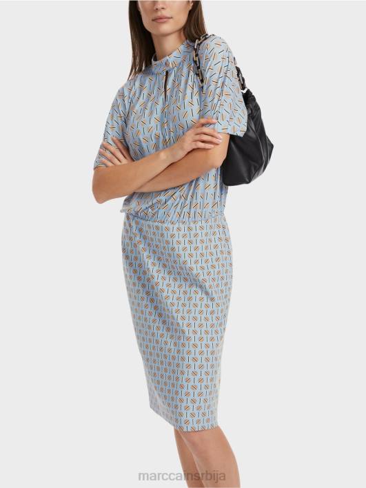 хаљина од мешавине материјала Marc Cain D68819 тамно летње небо одећу