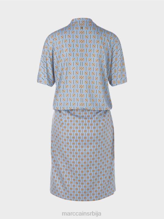 хаљина од мешавине материјала Marc Cain D68819 тамно летње небо одећу
