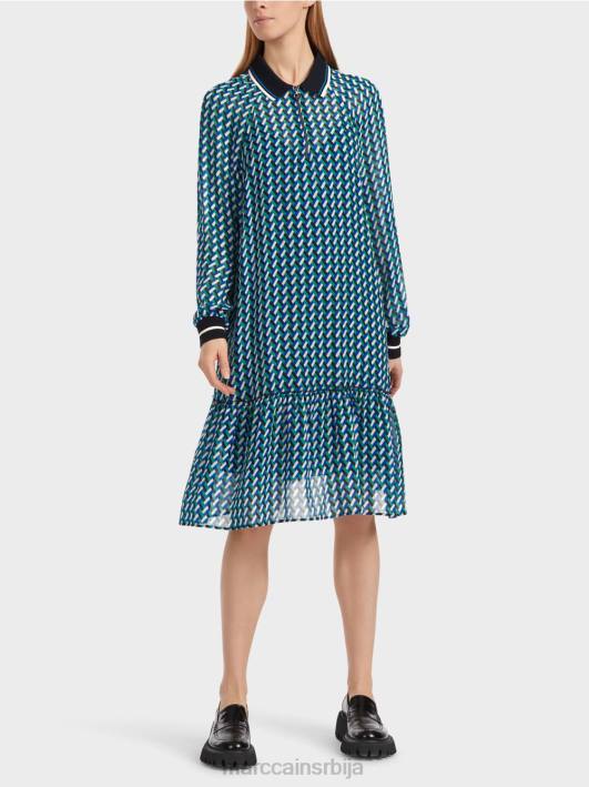 хаљина са геометријским дизајном Marc Cain D6882 емајл одећу