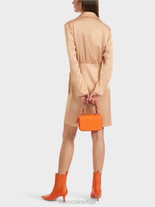 хаљина са ефектом омотача Marc Cain D68820 светла карамела одећу
