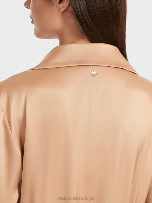 хаљина са ефектом омотача Marc Cain D68820 светла карамела одећу