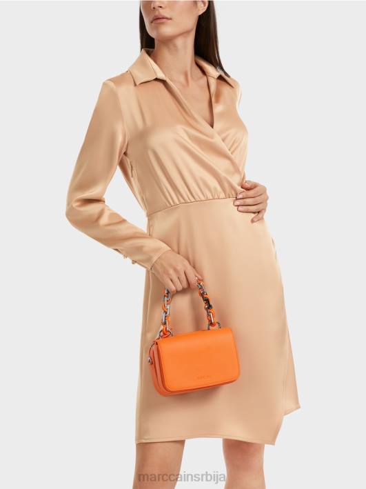 хаљина са ефектом омотача Marc Cain D68820 светла карамела одећу