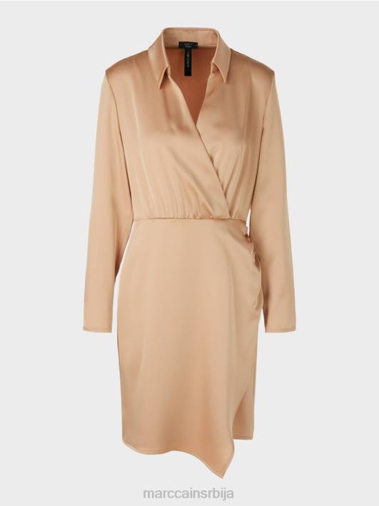 хаљина са ефектом омотача Marc Cain D68820 светла карамела одећу
