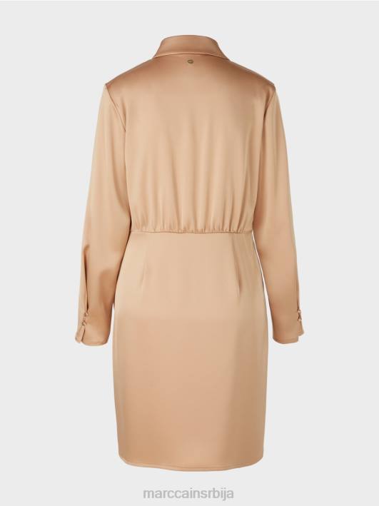 хаљина са ефектом омотача Marc Cain D68820 светла карамела одећу