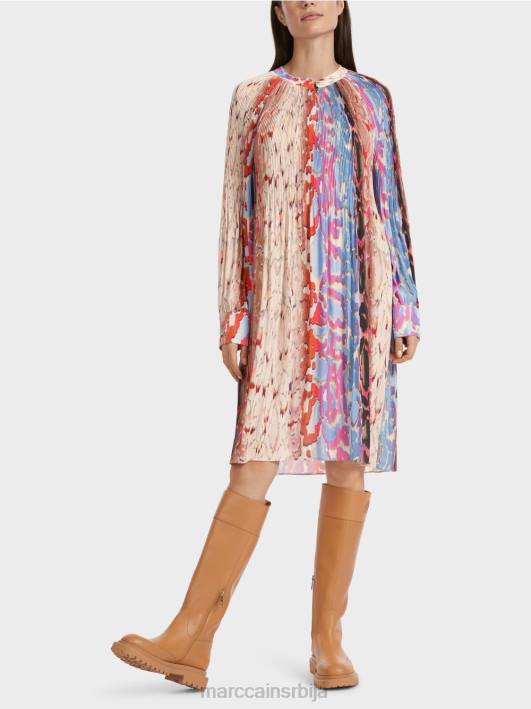 плисирана хаљина „промислимо заједно“. Marc Cain D68821 тамно летње небо одећу