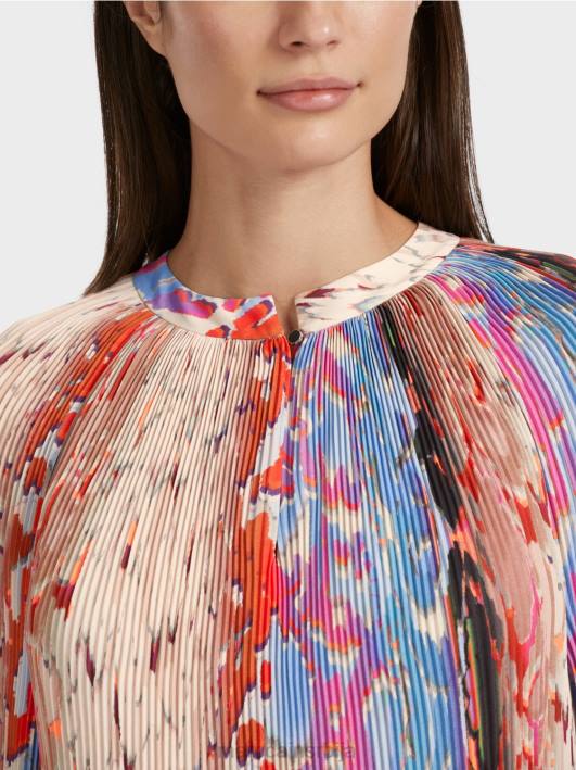 плисирана хаљина „промислимо заједно“. Marc Cain D68821 тамно летње небо одећу