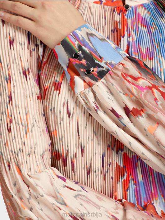 плисирана хаљина „промислимо заједно“. Marc Cain D68821 тамно летње небо одећу