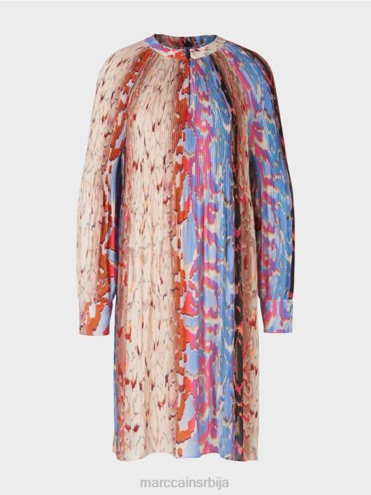 плисирана хаљина „промислимо заједно“. Marc Cain D68821 тамно летње небо одећу