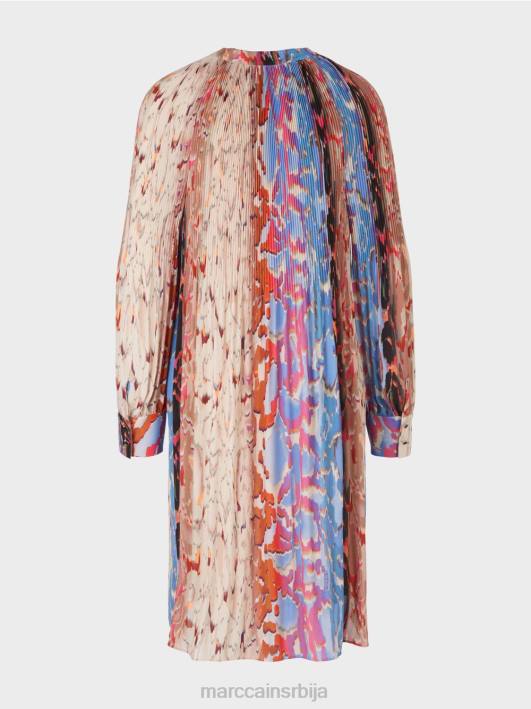 плисирана хаљина „промислимо заједно“. Marc Cain D68821 тамно летње небо одећу