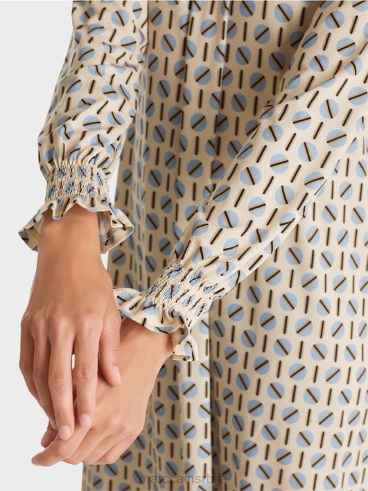 хаљина са тачкицама штампе Marc Cain D68822 тамна крема одећу