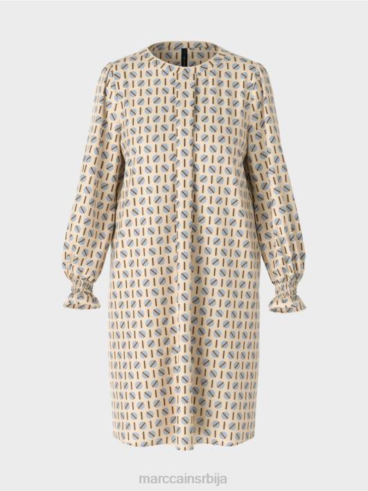 хаљина са тачкицама штампе Marc Cain D68822 тамна крема одећу