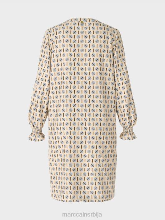 хаљина са тачкицама штампе Marc Cain D68822 тамна крема одећу