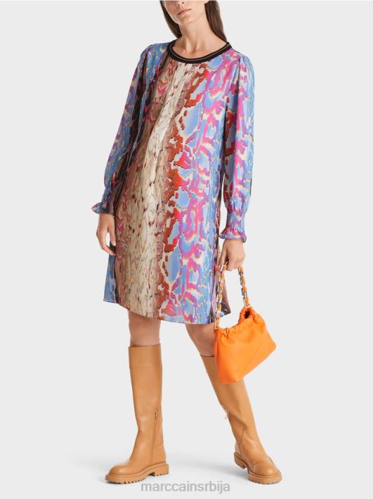 хаљина са мешавином штампе Marc Cain D68823 тамно летње небо одећу