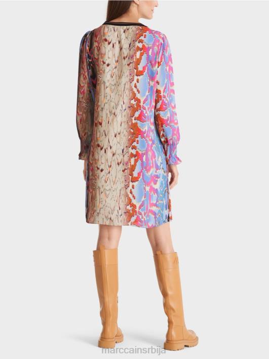 хаљина са мешавином штампе Marc Cain D68823 тамно летње небо одећу