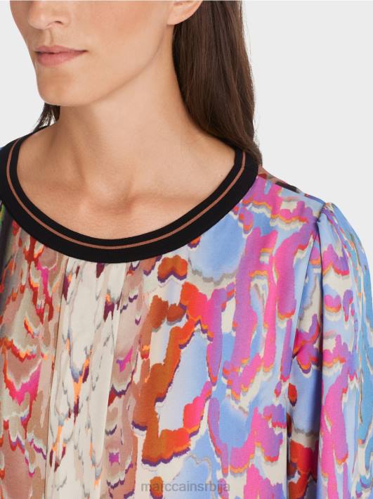 хаљина са мешавином штампе Marc Cain D68823 тамно летње небо одећу