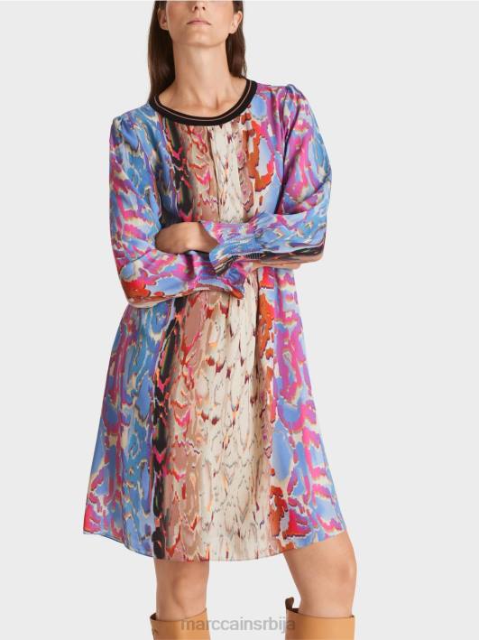 хаљина са мешавином штампе Marc Cain D68823 тамно летње небо одећу