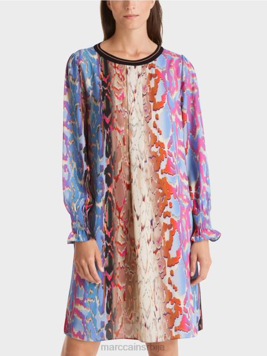 хаљина са мешавином штампе Marc Cain D68823 тамно летње небо одећу