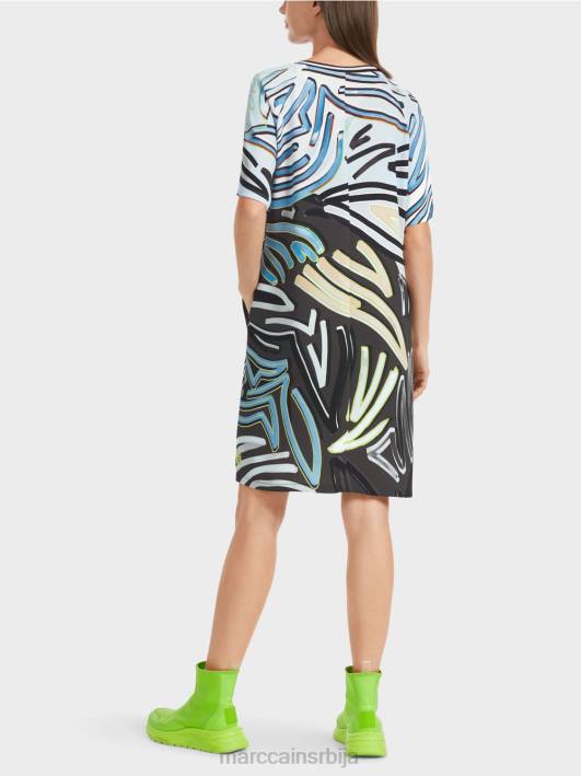 А-лине раглан хаљина Marc Cain D68828 меки прах плаве боје одећу