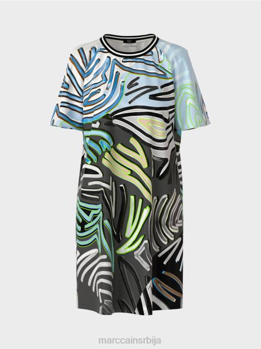 А-лине раглан хаљина Marc Cain D68828 меки прах плаве боје одећу