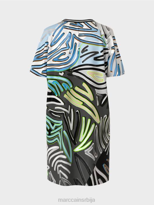 А-лине раглан хаљина Marc Cain D68828 меки прах плаве боје одећу