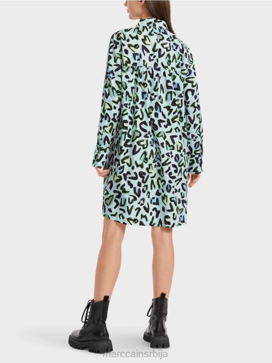 хаљина од кошуље са округлим изрезом 