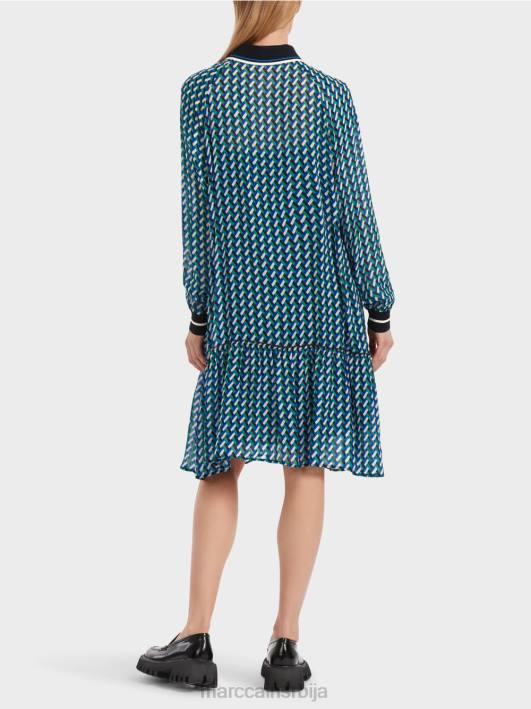 хаљина са геометријским дизајном Marc Cain D6882 емајл одећу
