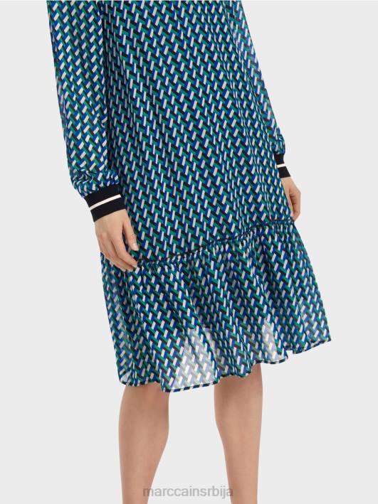 хаљина са геометријским дизајном Marc Cain D6882 емајл одећу