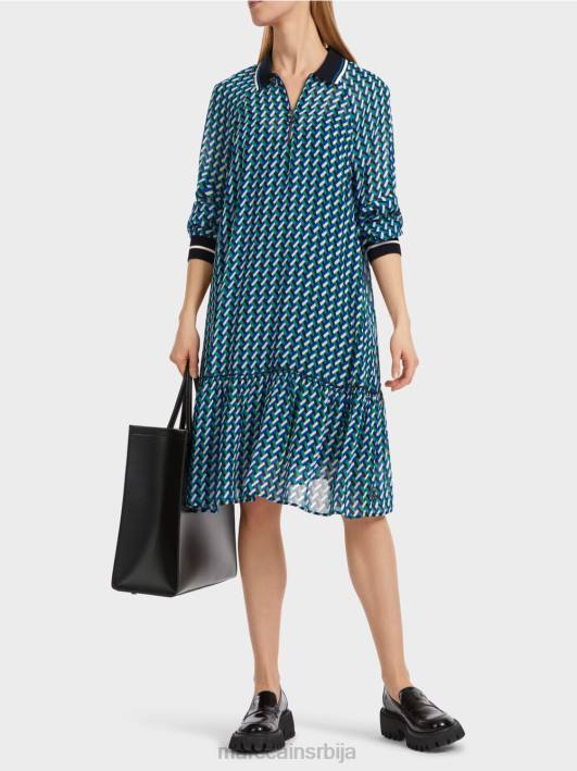 хаљина са геометријским дизајном Marc Cain D6882 емајл одећу