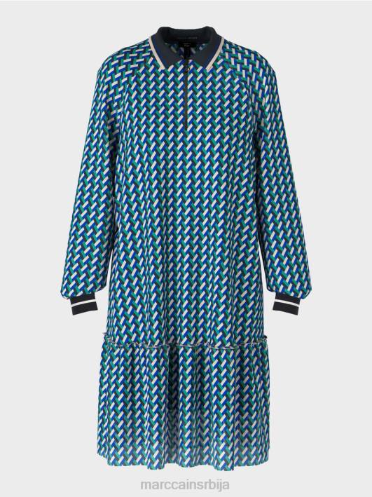 хаљина са геометријским дизајном Marc Cain D6882 емајл одећу