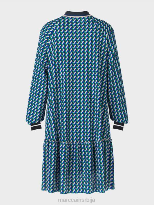 хаљина са геометријским дизајном Marc Cain D6882 емајл одећу