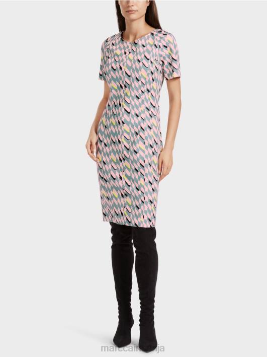 графички дизајн хаљина Marc Cain D68831 тамно небо плаво одећу