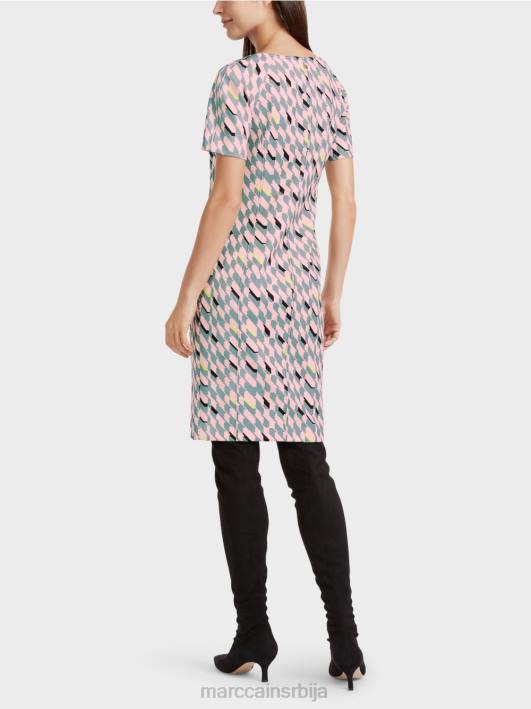 графички дизајн хаљина Marc Cain D68831 тамно небо плаво одећу