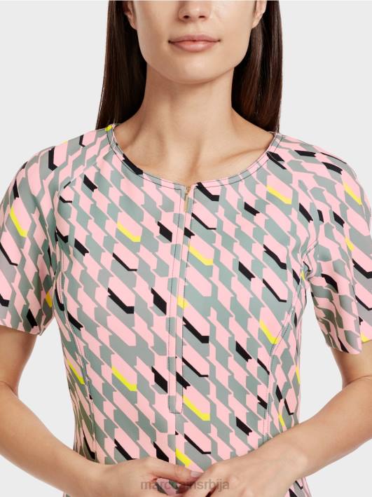 графички дизајн хаљина Marc Cain D68831 тамно небо плаво одећу