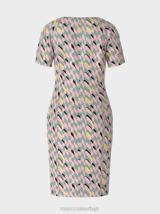 графички дизајн хаљина Marc Cain D68831 тамно небо плаво одећу