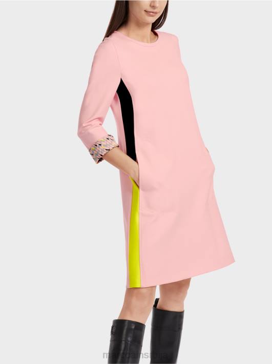 спортска хаљина са пругама од плетенице Marc Cain D68832 меки пудер розе одећу