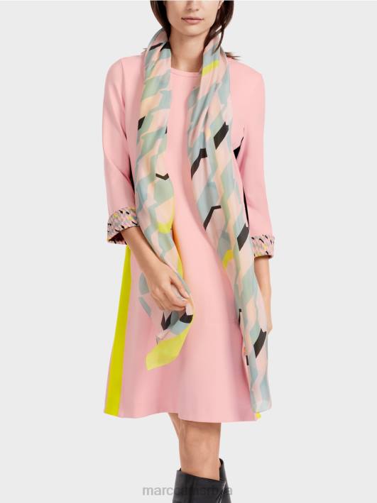 спортска хаљина са пругама од плетенице Marc Cain D68832 меки пудер розе одећу