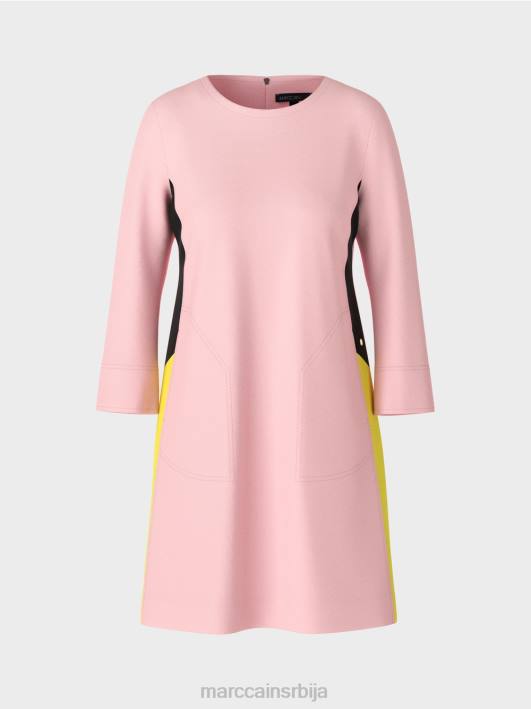 спортска хаљина са пругама од плетенице Marc Cain D68832 меки пудер розе одећу