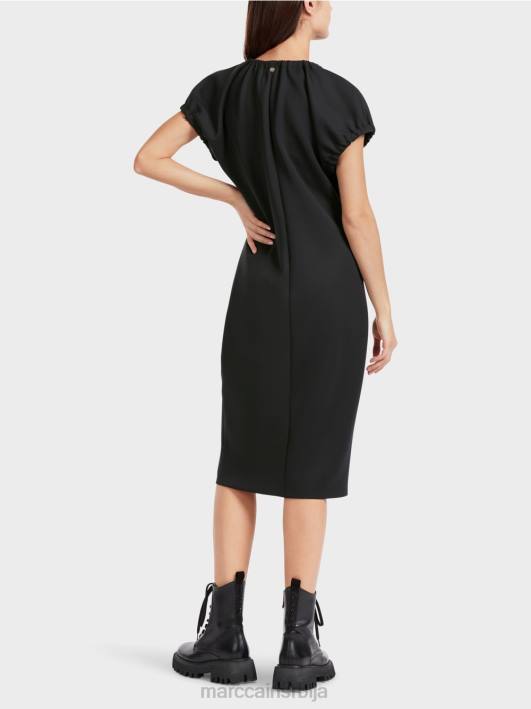 уклопљена хаљина са В-изрезом Marc Cain D68834 црн одећу