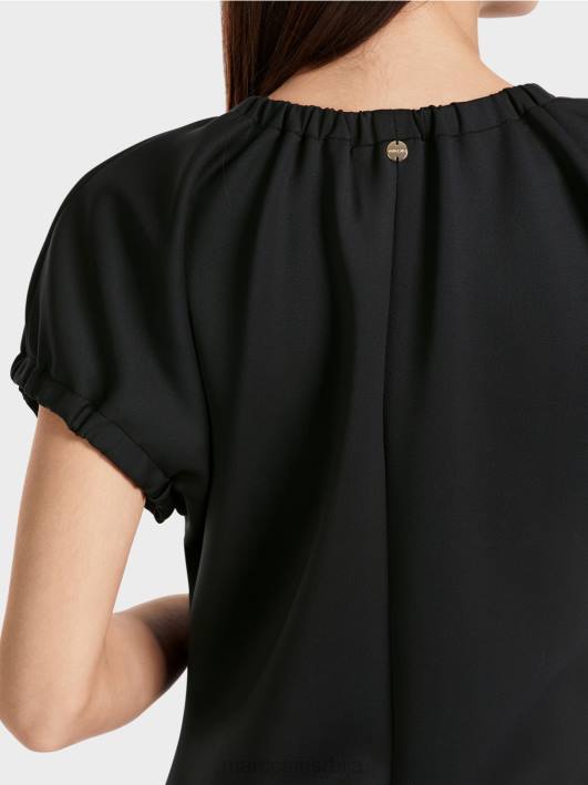 уклопљена хаљина са В-изрезом Marc Cain D68834 црн одећу