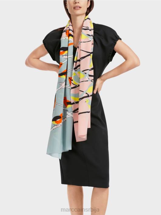 уклопљена хаљина са В-изрезом Marc Cain D68834 црн одећу