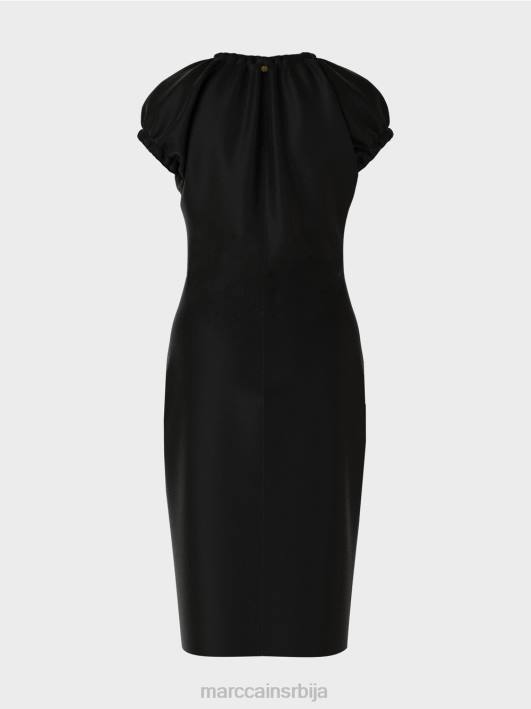 уклопљена хаљина са В-изрезом Marc Cain D68834 црн одећу