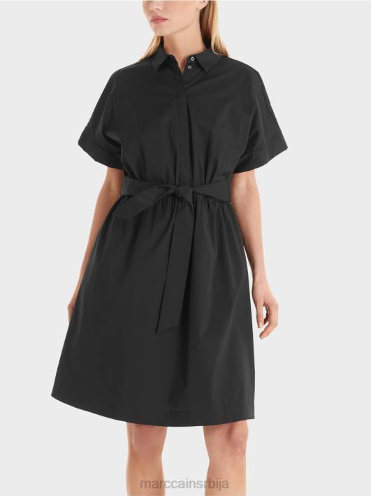 памучна растезљива хаљина Marc Cain D68839 црн одећу